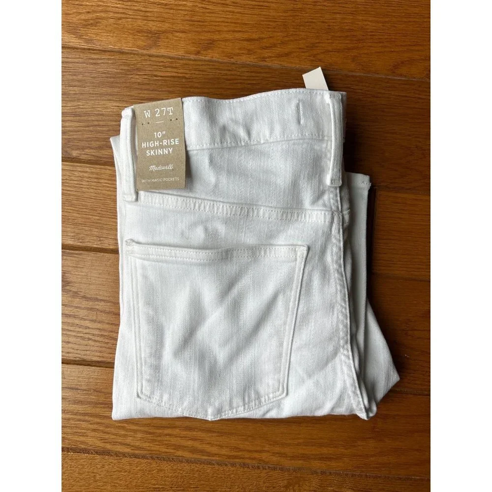 Tall 10" highest-rise toothpick jean in white, Size T27 - Picture 4 of 4